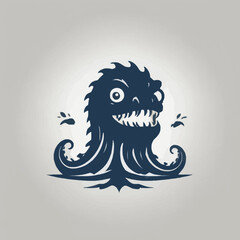 Sea Monster Logo Design EPS format Very Cool