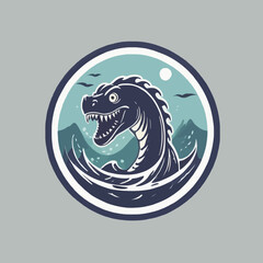 Sea Monster Logo Design EPS format Very Cool