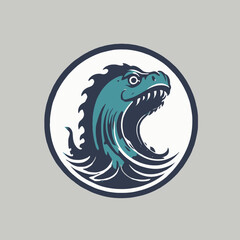 Sea Monster Logo Design EPS format Very Cool