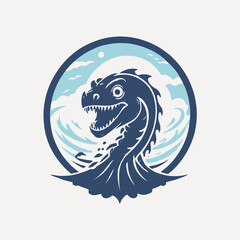 Sea Monster Logo Design EPS format Very Cool