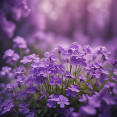 Fototapeta na wymiar A backdrop of romantic violet flowers