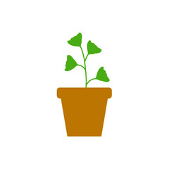 Potted Plant Vector Illustration