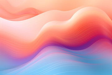 Abstract wavy shapes with gradient grid wave background