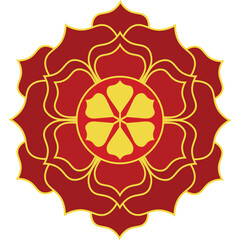 Red vector Chinese flower element illustration