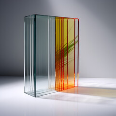 3d render Glass morphism product stand Ai generated