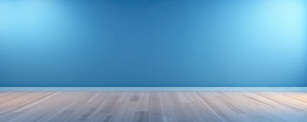 Empty new flat with fresh painted colorful wall in an empty room, panorama banner. Generative Ai.