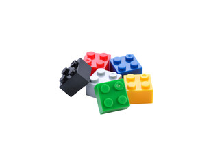 Naklejka premium Plastic toy blocks transparent png
