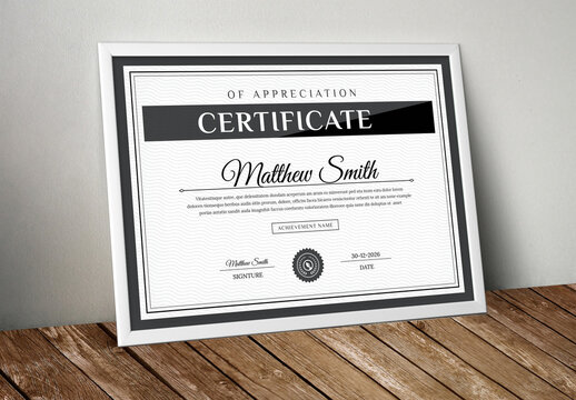 Simple Certificate Layout