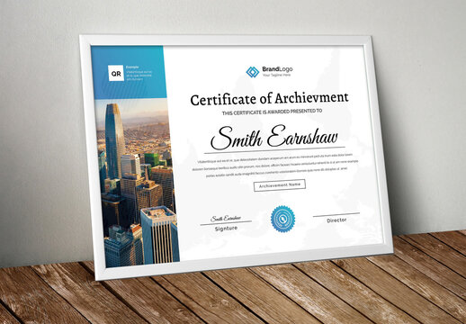 Certificate Template with Gradient