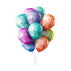 balloons isolated on white