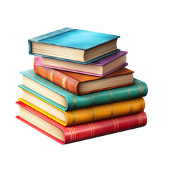 stack of books isolated on white