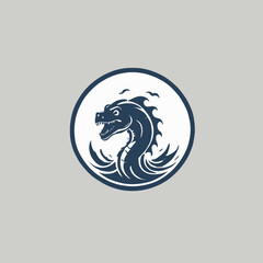 Sea Monster Logo Design EPS format Very Cool