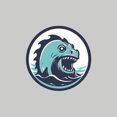 Sea Monster Logo Design EPS format Very Cool