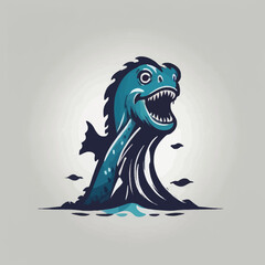 Sea Monster Logo Design EPS format Very Cool