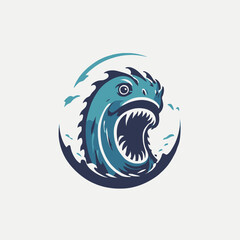 Sea Monster Logo Design EPS format Very Cool