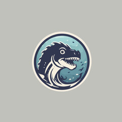 Sea Monster Logo Design EPS format Very Cool
