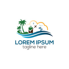 Modern travel agency logo, logistics delivery logo design concept isolated vector template illustration for Business or Company