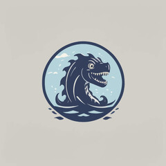 Sea Monster Logo Design EPS format Very Cool