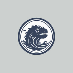 Sea Monster Logo Design EPS format Very Cool