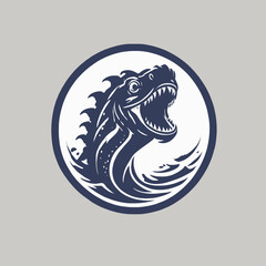 Sea Monster Logo Design EPS format Very Cool