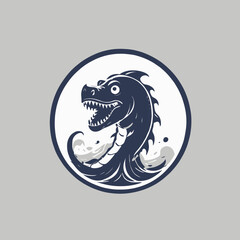 Sea Monster Logo Design EPS format Very Cool