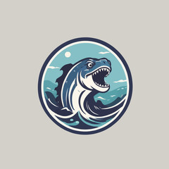 Sea Monster Logo Design EPS format Very Cool