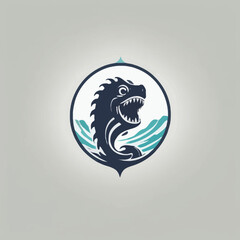Sea Monster Logo Design EPS format Very Cool