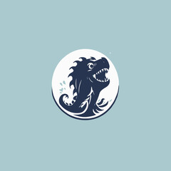 Sea Monster Logo Design EPS format Very Cool