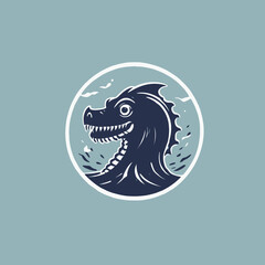Sea Monster Logo Design EPS format Very Cool