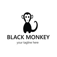 Creative monkey logo design with simple concept. Suitable for businesses and companies