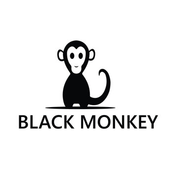 Creative monkey logo design with simple concept. Suitable for businesses and companies