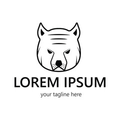 simple concept tiger head logo design for companies and businesses