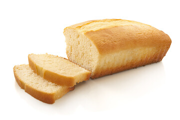 pão de forma caseiro em fundo branco
