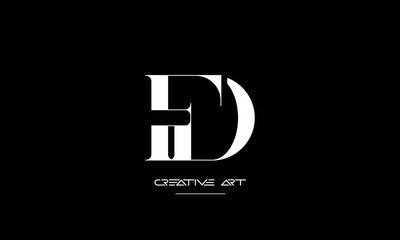 DF, FD, D, F abstract letters logo monogram