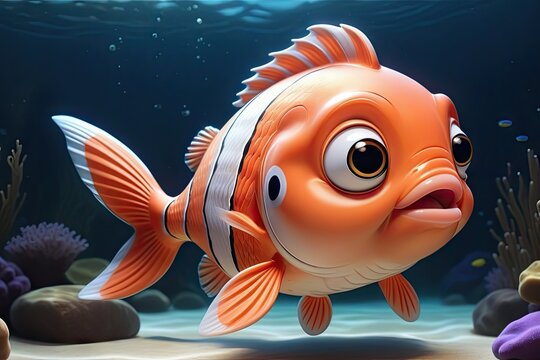 Tropical allure: Exquisite claun fish in the ocean.