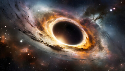 Black hole in the cosmos - obrazy, fototapety, plakaty