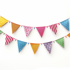 Celebration in Colors: Bunting Flags with Space for Text