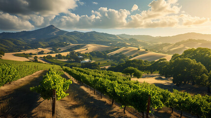 Idilic winery landscape