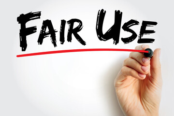 Fair Use - right to use a copyrighted work under certain conditions without permission of the...