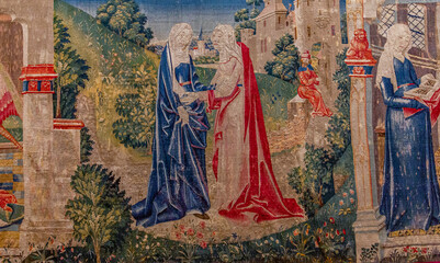 The lady and the unicorn tapestry, Cluny chapel, Paris, France