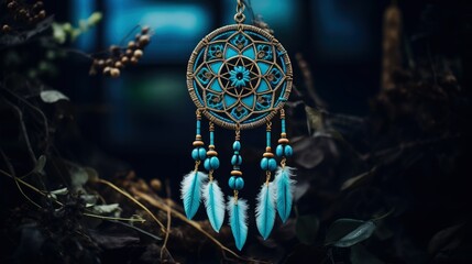 dream catcher made of turquoise