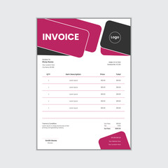 Corporate business invoice design template 