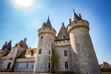 Fototapeta na wymiar Castle of Sully sur loire near Orleans, Loire valley, France