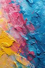 Wet colorful plaster paint on wall for background