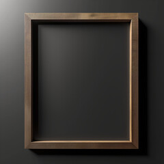 Minimal Thin Wooden empty frame, in the style of Luxury backgrounds