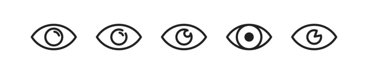 Eye icon set. Vector EPS 10