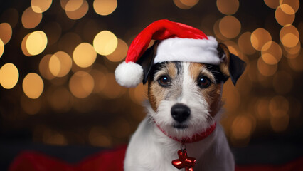 Pawsitively Festive: Dog in Santa Costume