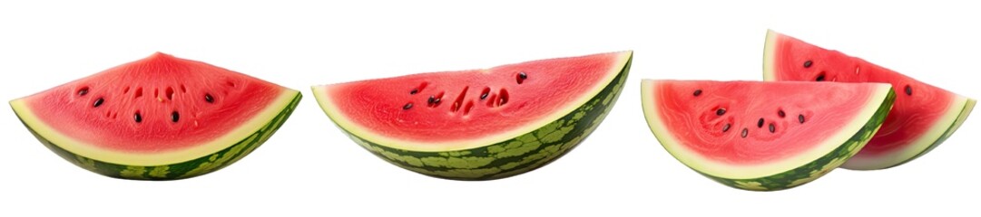 Collection of PNG. Watermelon isolated on a transparent background.