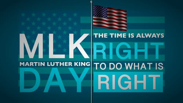 Video animation with the MLK Day concept theme, good to use for your content