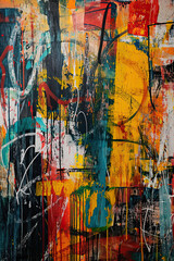 Abstract colorful expressionist painting for background